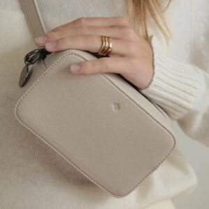 Ela x The Jilly Box Minimalist Micro Belt Bag Crossbody Bag Dove Pebble